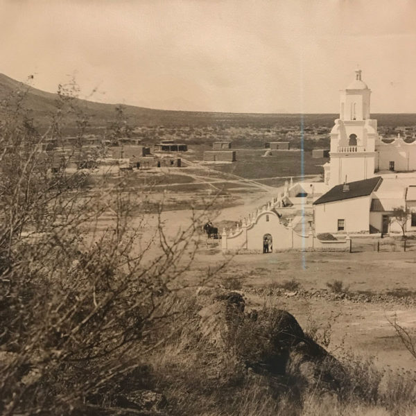 Large-scale framed photograph of San Xavier from Etherton Gallery